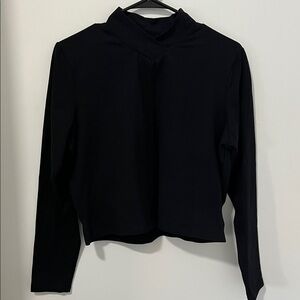 Black Mock Top Long Sleeve